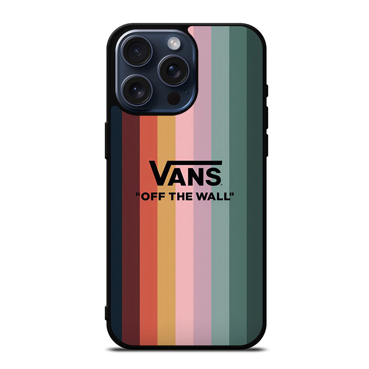 COLORFUL VANS OFF THE WALL iPhone 15 Pro Max Case Cover