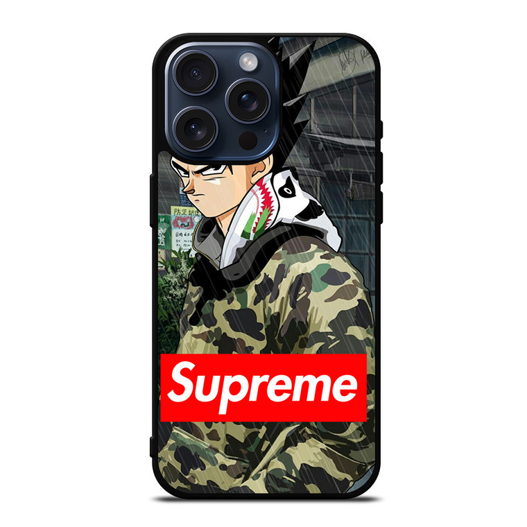 GOHAN BAPE SUPREME DRAGON BALL iPhone 15 Pro Max Case Cover