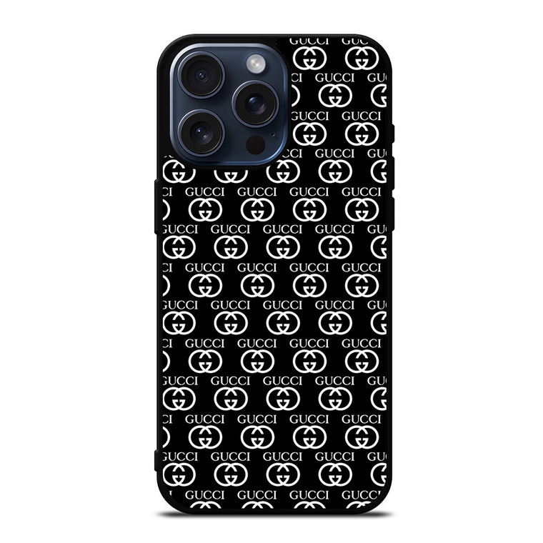 GUCCI COLLLAGE LOGO BLACK iPhone 15 Pro Max Case Cover