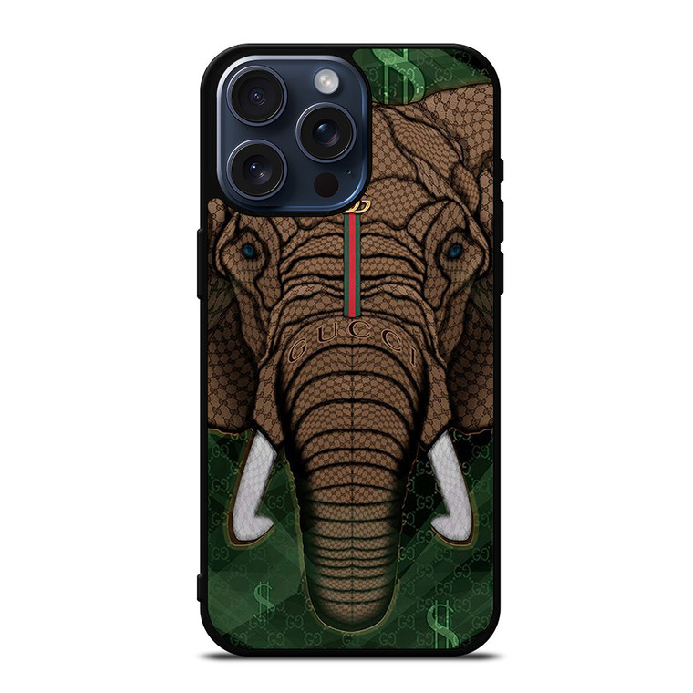 GUCCI LOGO ELEPHANT ICON iPhone 15 Pro Max Case Cover