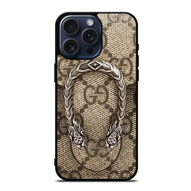 GUCCI LOGO ICON BROWN BAG iPhone 15 Pro Max Case Cover