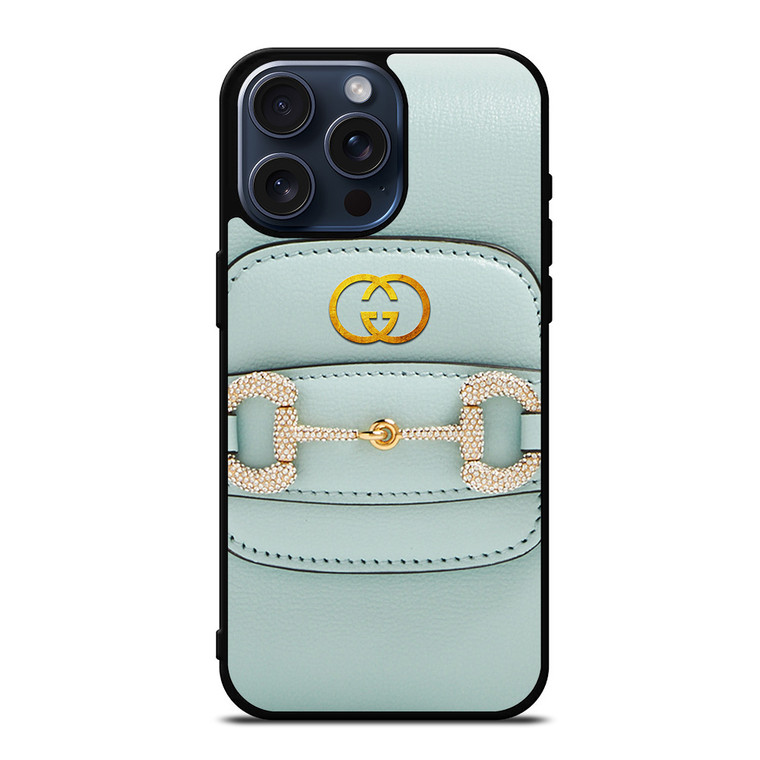 GUCCI LOGO LIGHT BLUE iPhone 15 Pro Max Case Cover