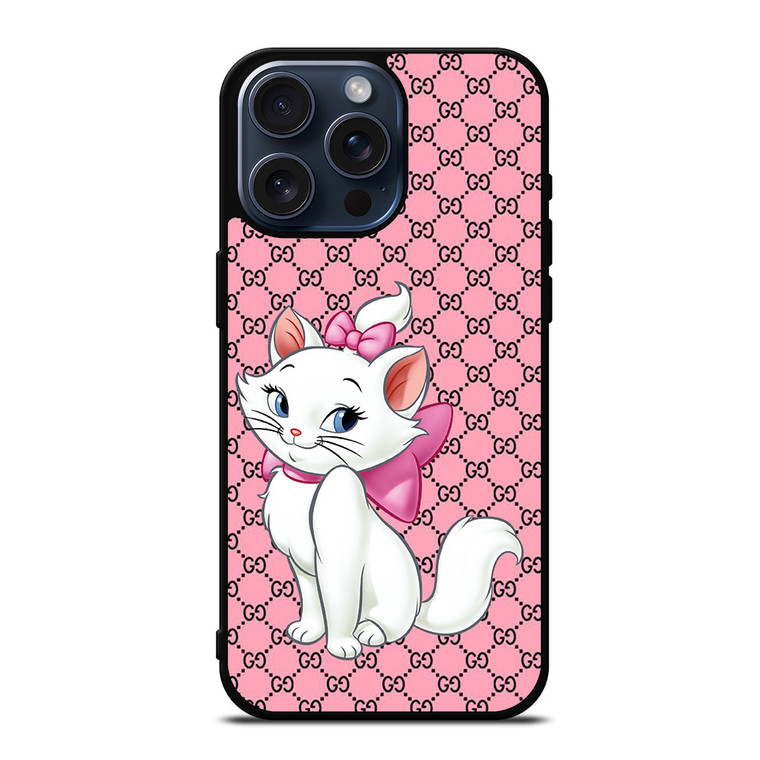 GUCCI LOGO PATTERN ARISTOCAT MARIE DISNEY iPhone 15 Pro Max Case Cover