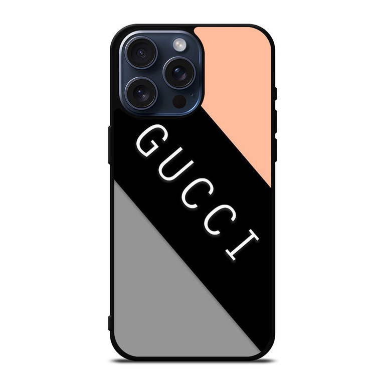 GUCCI LUXURY SLICED LOGO iPhone 15 Pro Max Case Cover
