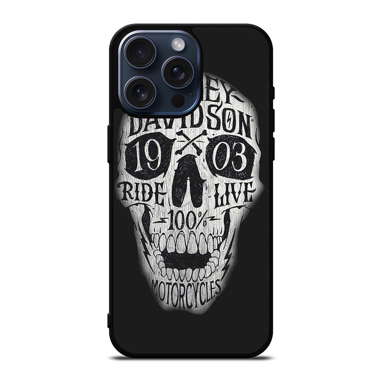 HARLEY DAVIDSON 1903 SKULL iPhone 15 Pro Max Case Cover