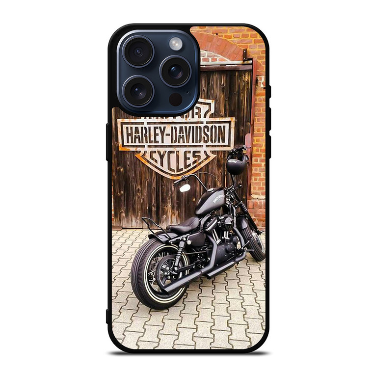 HARLEY DAVIDSON BLACK MOTORCYCLE iPhone 15 Pro Max Case Cover