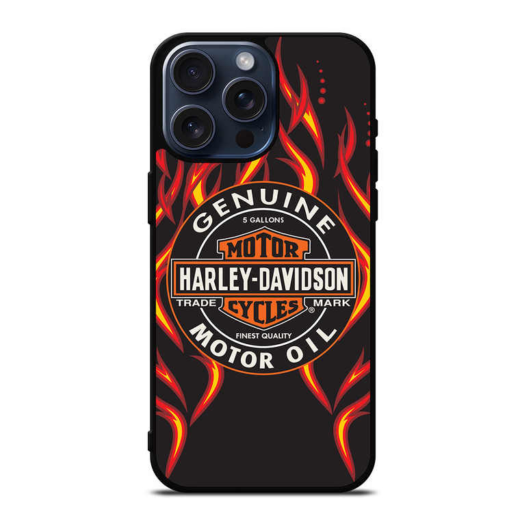 HARLEY DAVIDSON GENUINE MOTOR OIL BADGE iPhone 15 Pro Max Case Cover