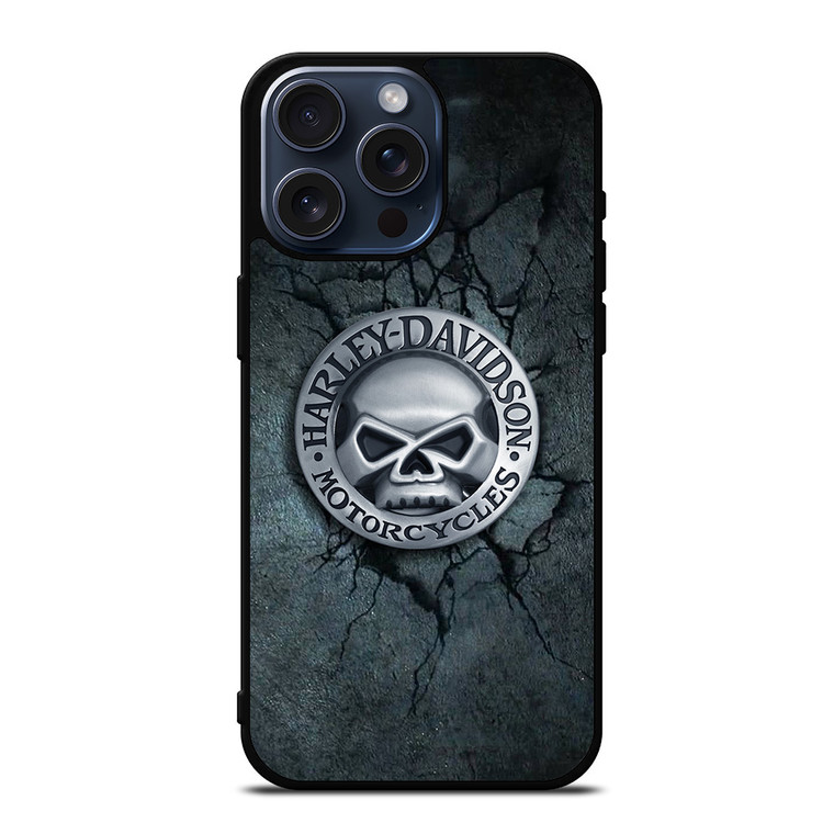 HARLEY DAVIDSON MOTORCYCLE SKULL iPhone 15 Pro Max Case Cover