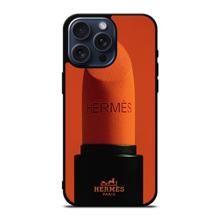 HERMES PARIS ORANGE LIPSTICK iPhone 15 Pro Max Case Cover