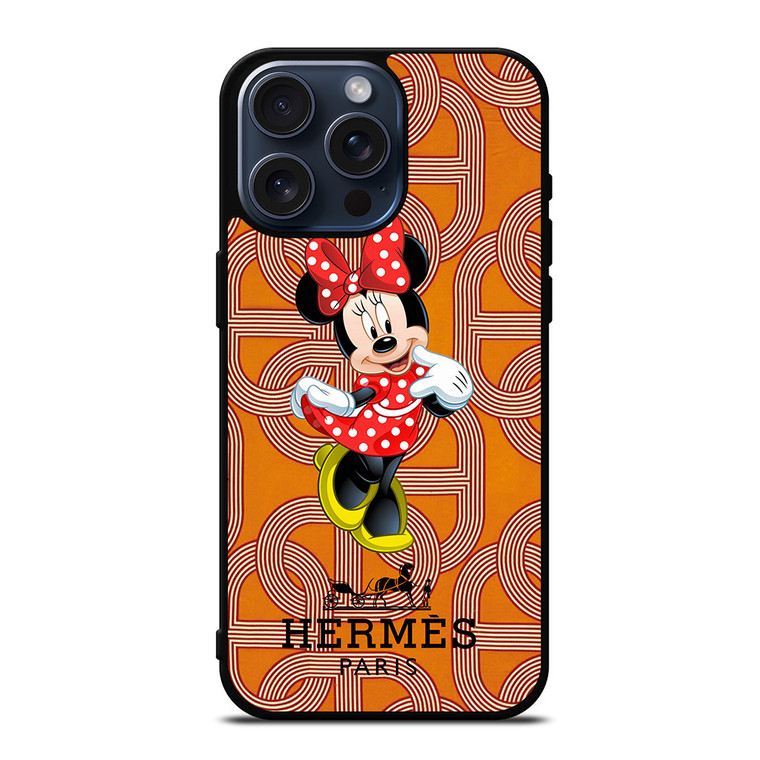 HERMES PARIS PATTERN MINNIE MOUSE DISNEY iPhone 15 Pro Max Case Cover