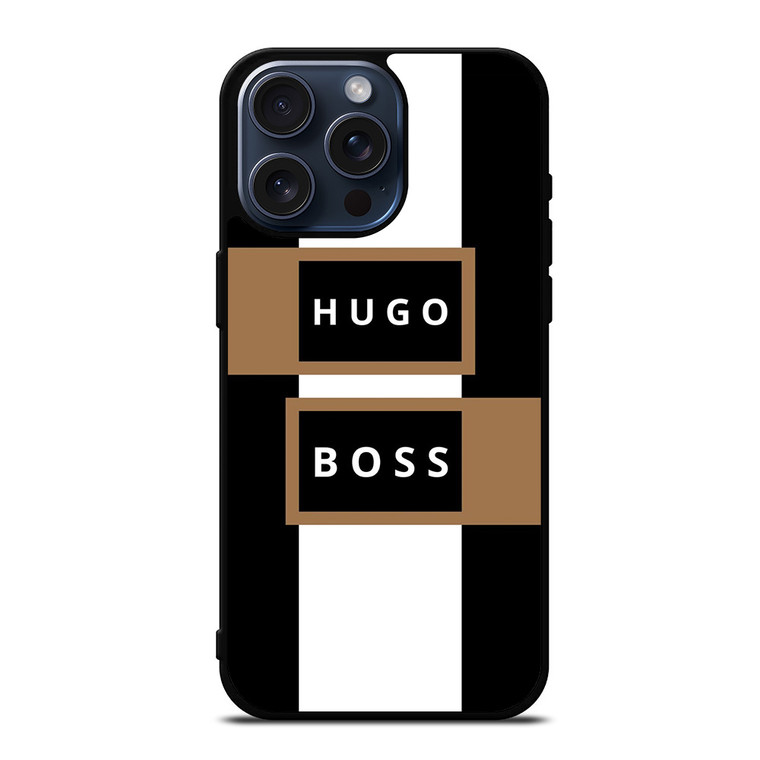 HUGO BOSS LOGO GOLD iPhone 15 Pro Max Case Cover