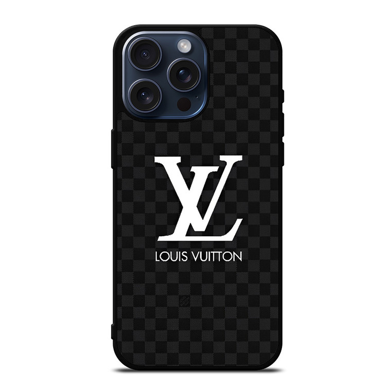 LOUIS VUITTON LV BLACK SQUARES iPhone 15 Pro Max Case Cover