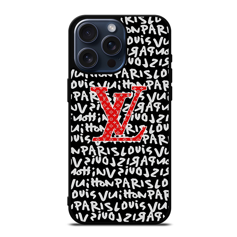 LOUIS VUITTON LV PARIS PATTERN LOGO iPhone 15 Pro Max Case Cover