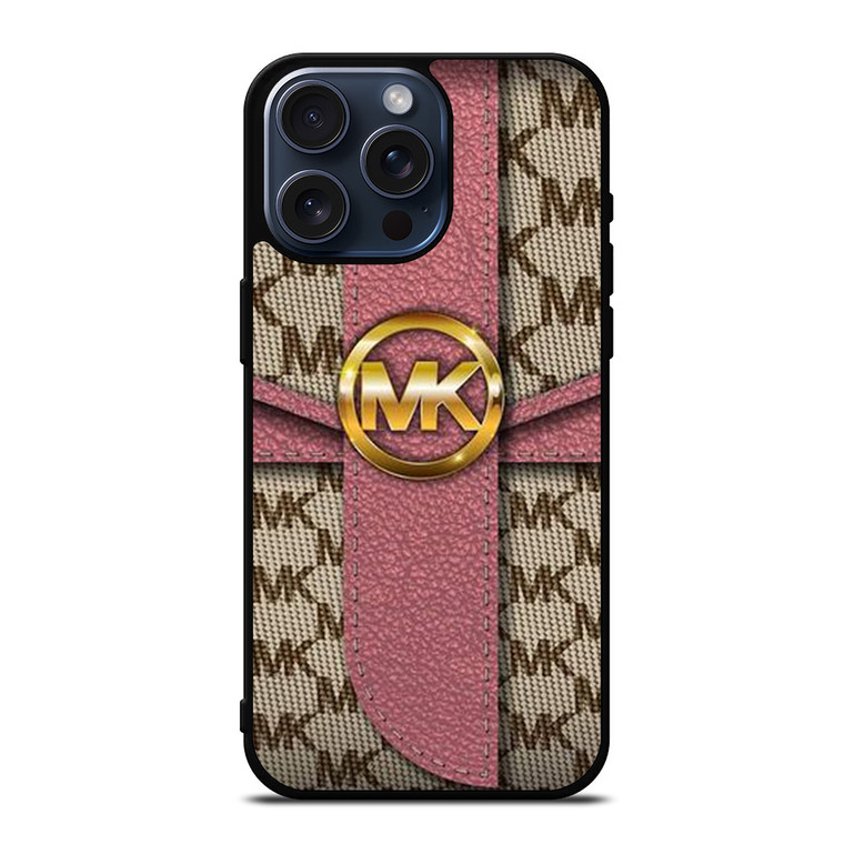 MICHAEL KORS MK LOGO PINK BAG iPhone 15 Pro Max Case Cover