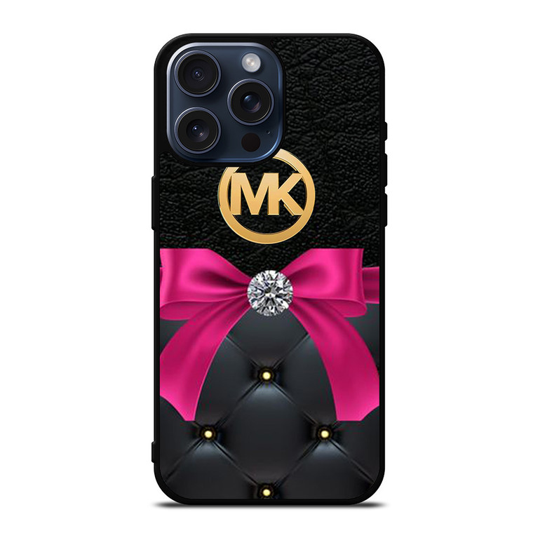 MICHAEL KORS MK LOGO PINK RIBBON iPhone 15 Pro Max Case Cover