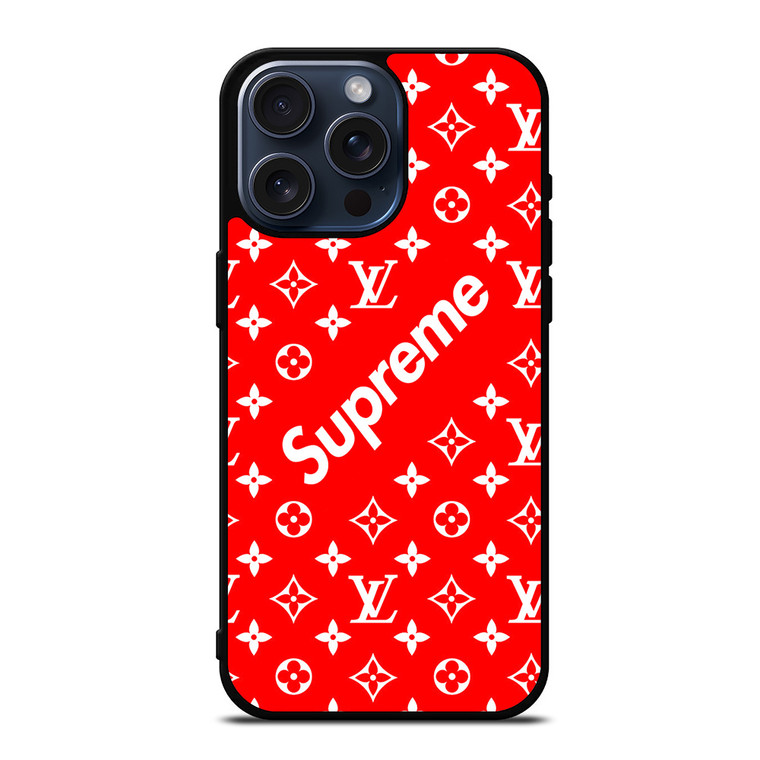 NEW SUPREME RED PATTERN iPhone 15 Pro Max Case Cover NEW SUPREME RED PATTERN iPhone 15 Pro Max Case Cover