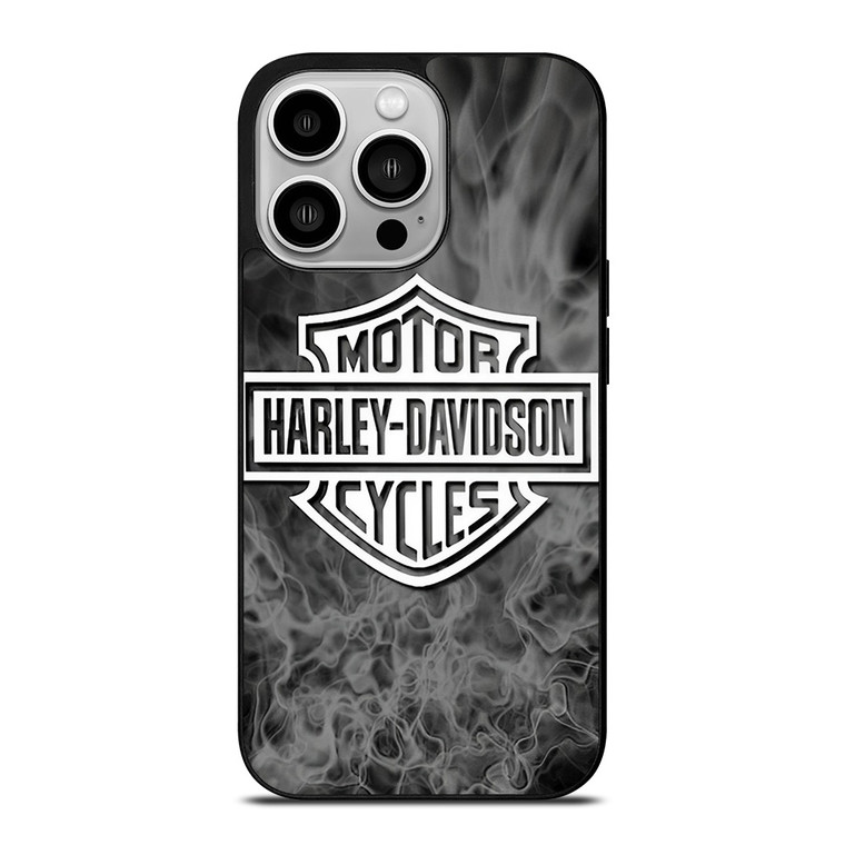 HARLEY DAVIDSON MOTORCYCLES SMOKE LOGO  iPhone 14 Pro Case Cover
