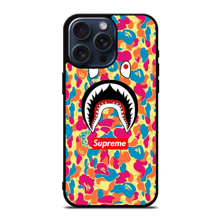 SUPREME BAPE CAMO COLOR FULL iPhone 15 Pro Max Case Cover SUPREME BAPE CAMO COLOR FULL iPhone 15 Pro Max Case Cover