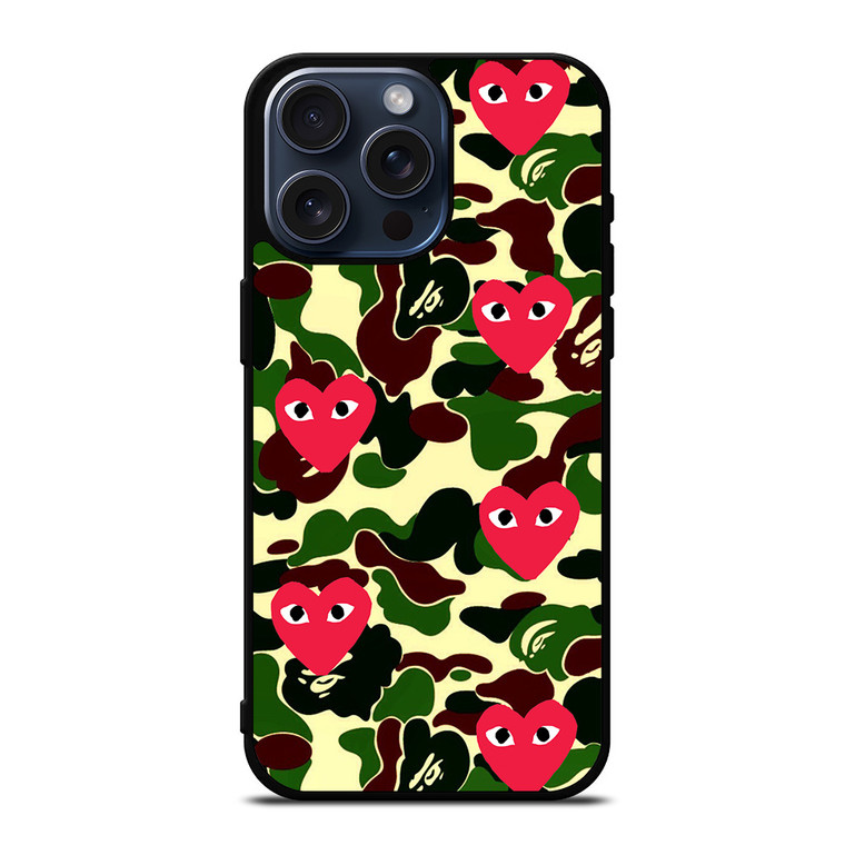 SUPREME BAPE COMME DES GARCONS iPhone 15 Pro Max Case Cover SUPREME BAPE COMME DES GARCONS iPhone 15 Pro Max Case Cover