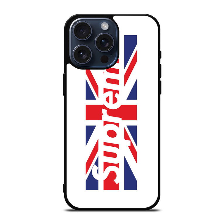 SUPREME UNITED KINGDOM FLAG iPhone 15 Pro Max Case Cover