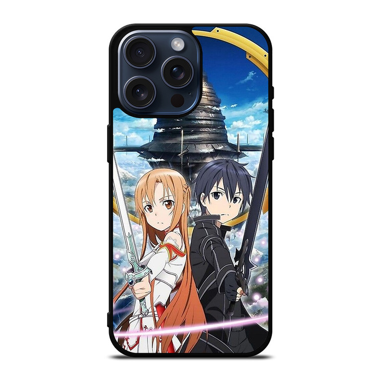 SWORD ART ONLINE KIRITO AND ASUNA SAO iPhone 15 Pro Max Case Cover
