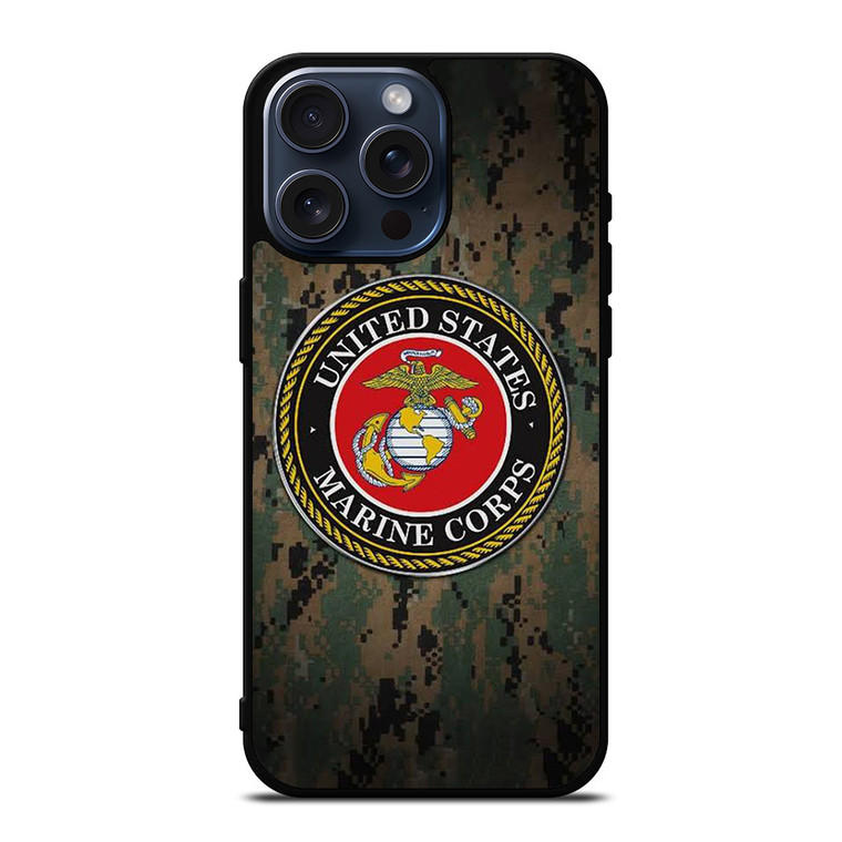 USMC MARINE CAMO iPhone 15 Pro Max Case Cover