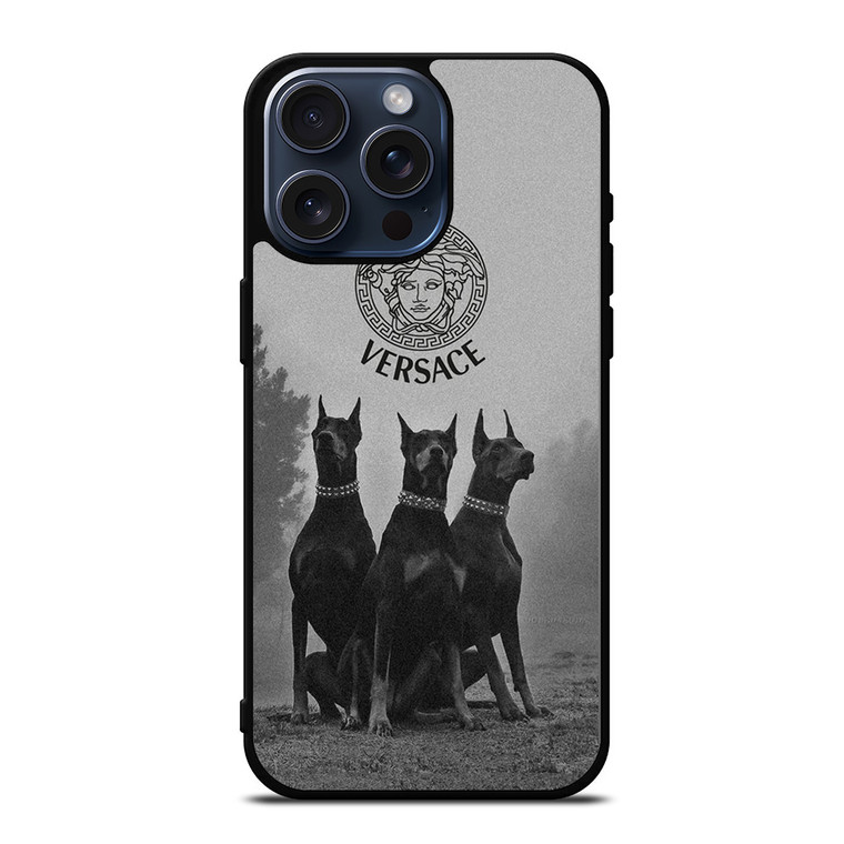 VERSACE LOGO DOBERMAN iPhone 15 Pro Max Case Cover