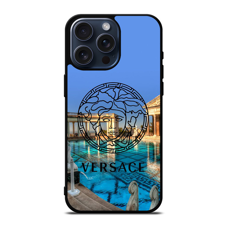 VERSACE LOGO POOL PALACE iPhone 15 Pro Max Case Cover