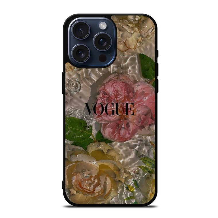 VOGUE FASHION LOGO FLOWER iPhone 15 Pro Max Case Cover