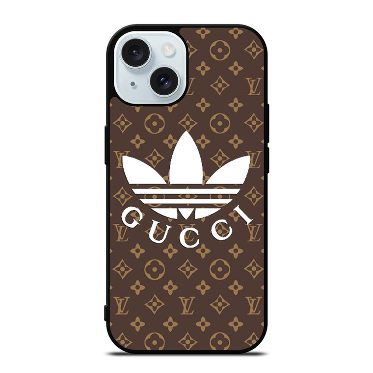 ADIDAS X GUCCI X LOUIS VUITTON PATTERN iPhone 15 Case Cover