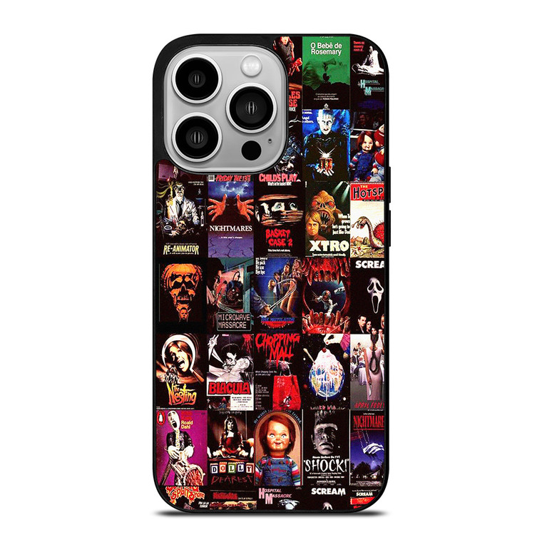 HORROR MOVIES POSTERS COLLAGE  iPhone 14 Pro Case Cover