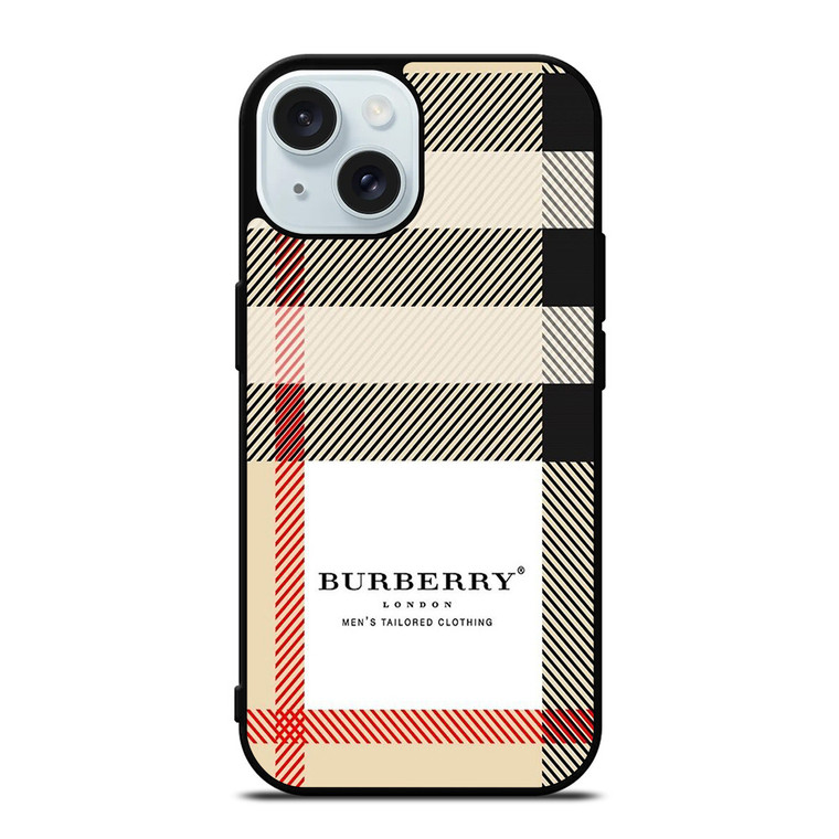 BURBERRY LONDON PATTERN LOGO iPhone 15 Case Cover