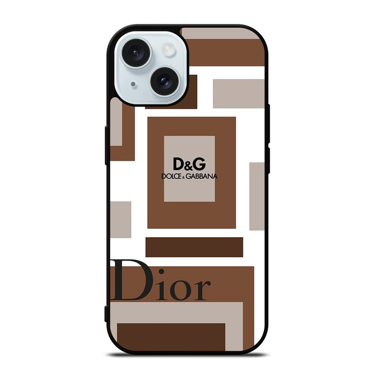 D&G DOLCE AND GABBANA DIOR iPhone 15 Case Cover