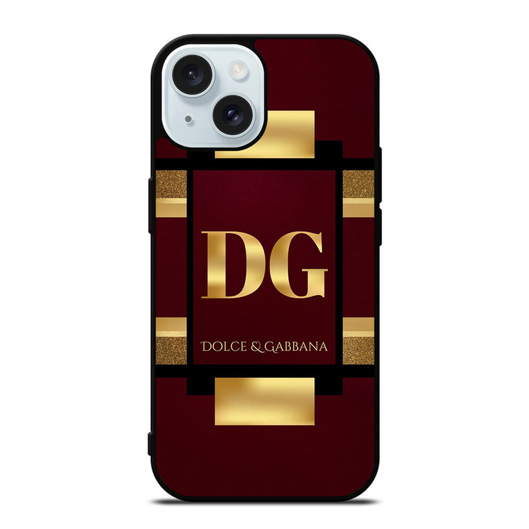 DOLCE AND GABBANA LOGO RED iPhone 15 Case Cover