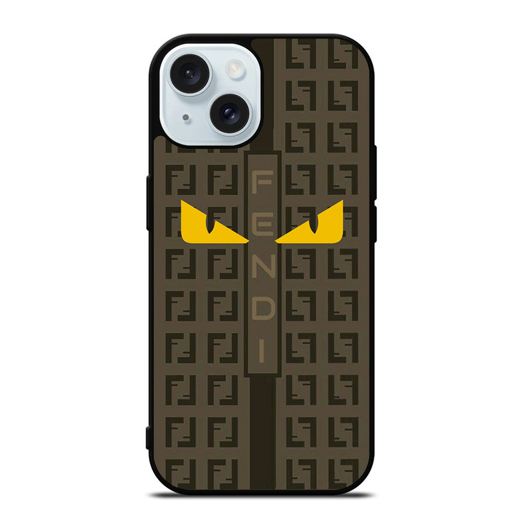FENDI PARIS EYES PATTERN iPhone 15 Case Cover