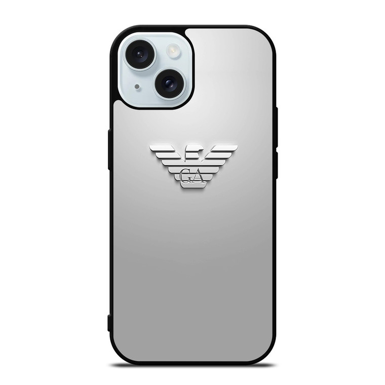 GIORGIO ARMANI LOGO EMBLEM iPhone 15 Case Cover