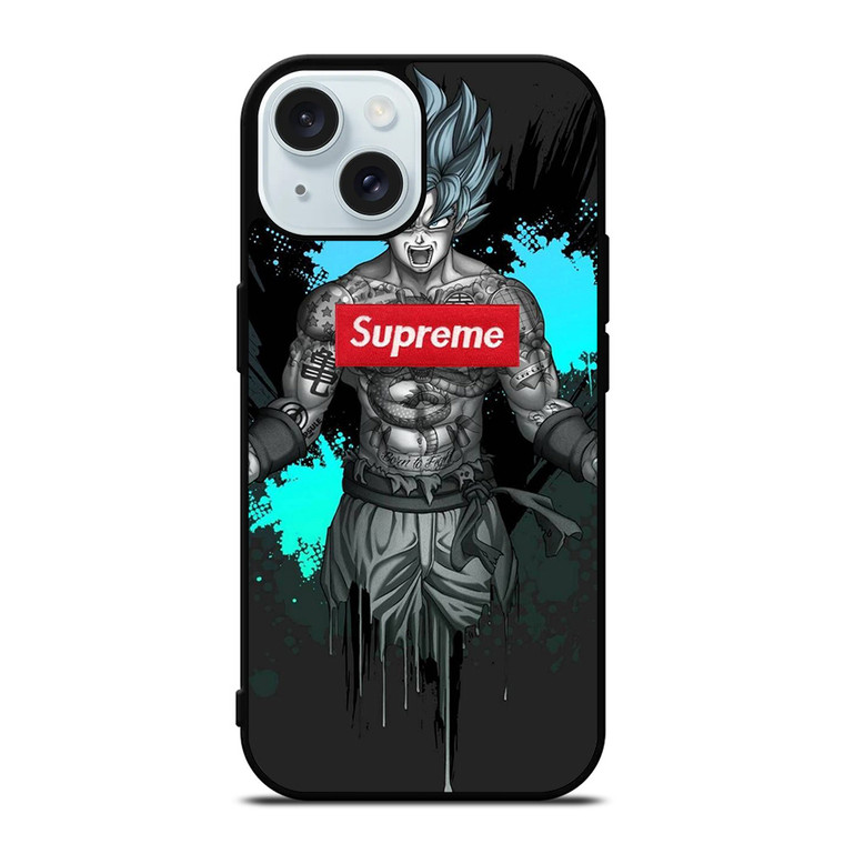 GOKU SUPREME SPLASH PAINT EFFECT iPhone 15 Case Cover
