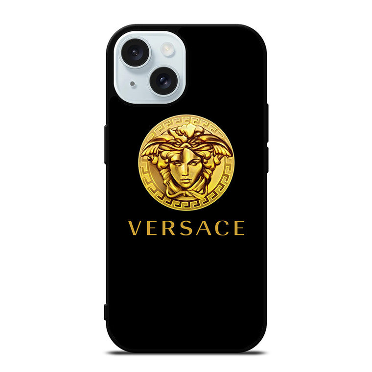 GOLDEN MEDUSA VERSACE ICON EMBLEM iPhone 15 Case Cover
