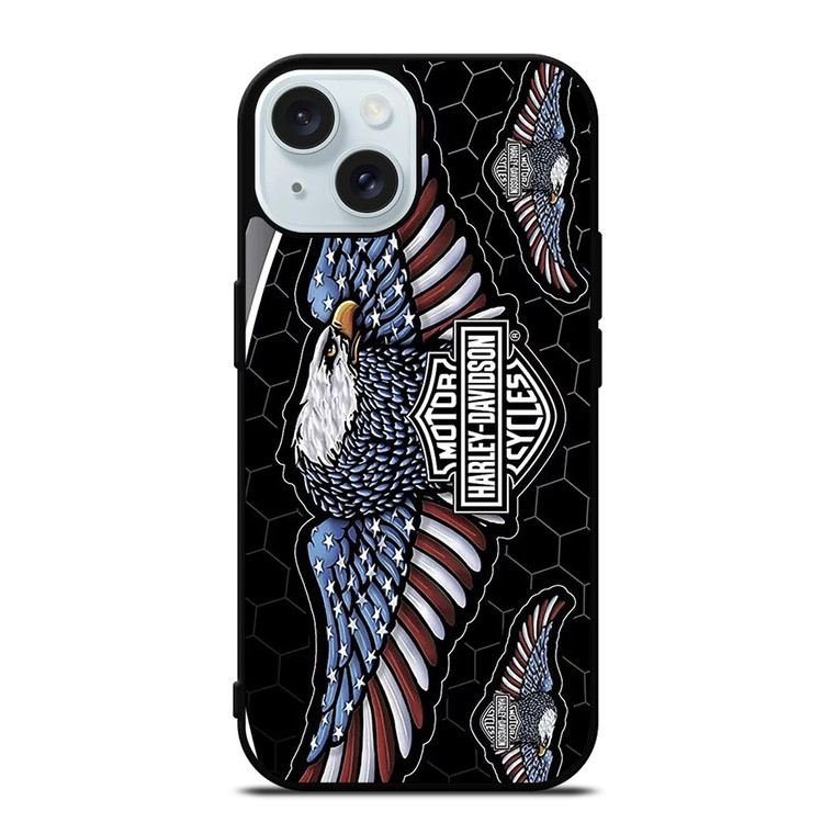 HARLEY DAVIDSON MOTORCYCLE LOGO EAGLE iPhone 15 Case Cover