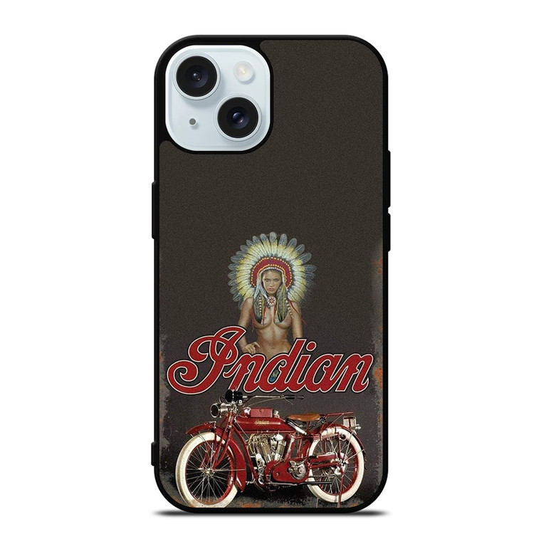 INDIAN MOTORCYCLE SEXY GIRL iPhone 15 Case Cover