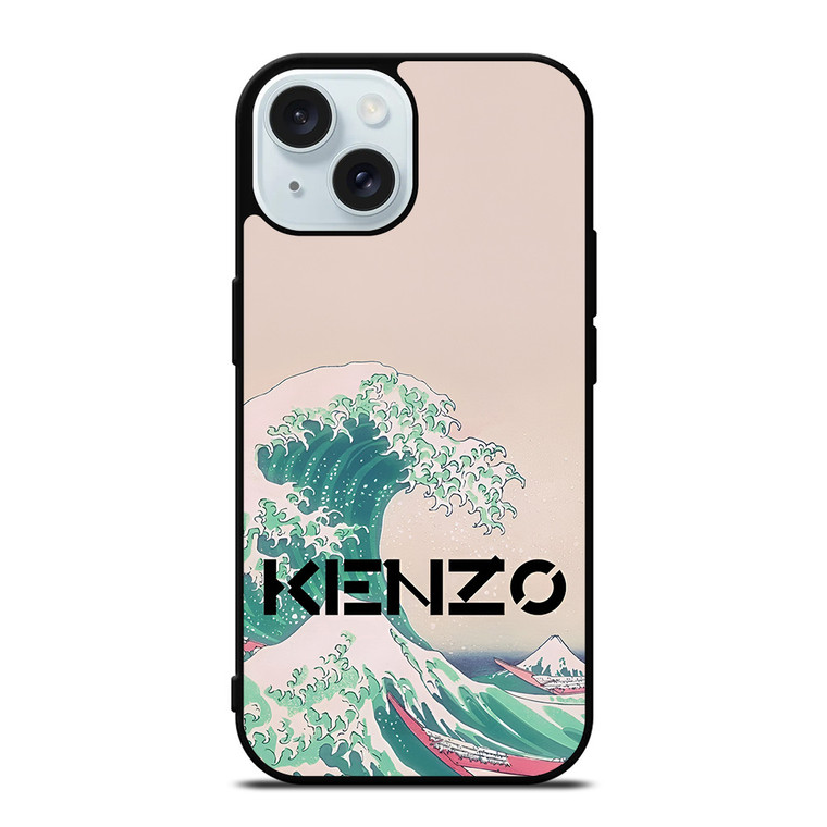KENZO PARIS THE WAVE ART ICON iPhone 15 Case Cover KENZO PARIS THE WAVE ART ICON iPhone 15 Case Cover