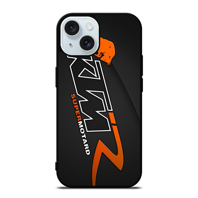 KTM SUPER MOTARD LOGO iPhone 15 Case Cover KTM SUPER MOTARD LOGO iPhone 15 Case Cover