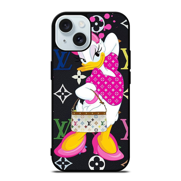 LOUIS VUITTON LOGO DAISY DUCK DISNEY iPhone 15 Case Cover LOUIS VUITTON LOGO DAISY DUCK DISNEY iPhone 15 Case Cover