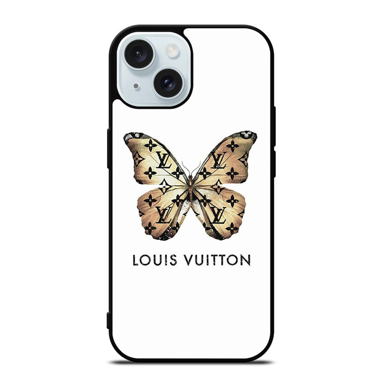 LOUIS VUITTON LV LOGO BUTTERFLY ICON iPhone 15 Case Cover