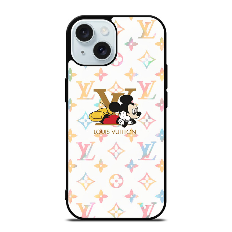 MICKEY MOUSE LOUIS VUITTON LV iPhone 15 Case Cover MICKEY MOUSE LOUIS VUITTON LV iPhone 15 Case Cover