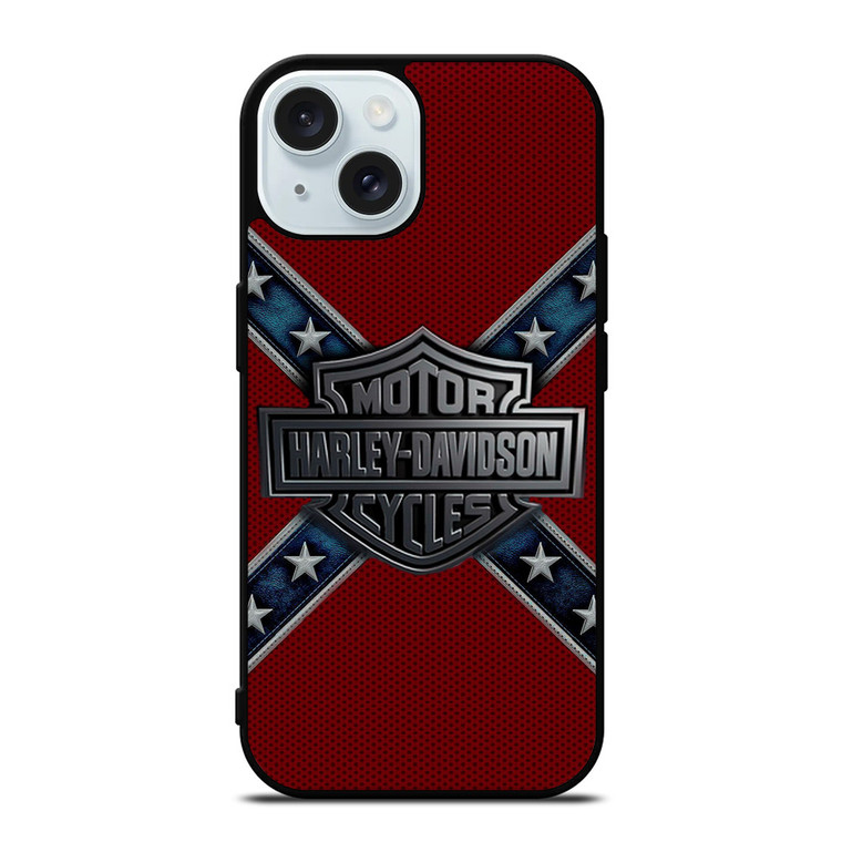 MOTORCYCLE HARLEY DAVIDSON LOGO RED iPhone 15 Case Cover