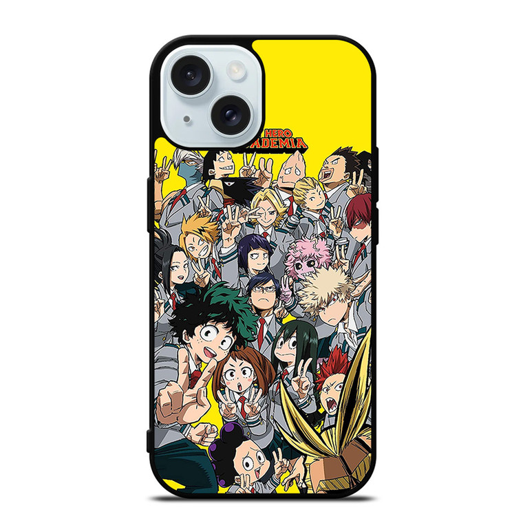 MY HERO ACADEMIA CHARACTER ANIME iPhone 15 Case Cover