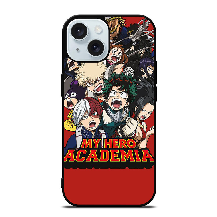 MY HERO ACADEMIA CHARACTER iPhone 15 Case Cover MY HERO ACADEMIA CHARACTER iPhone 15 Case Cover