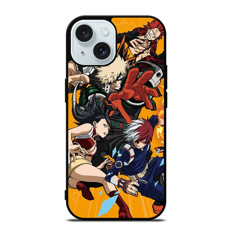 MY HERO ACADEMIA MANGA CHARACTER iPhone 15 Case Cover MY HERO ACADEMIA MANGA CHARACTER iPhone 15 Case Cover