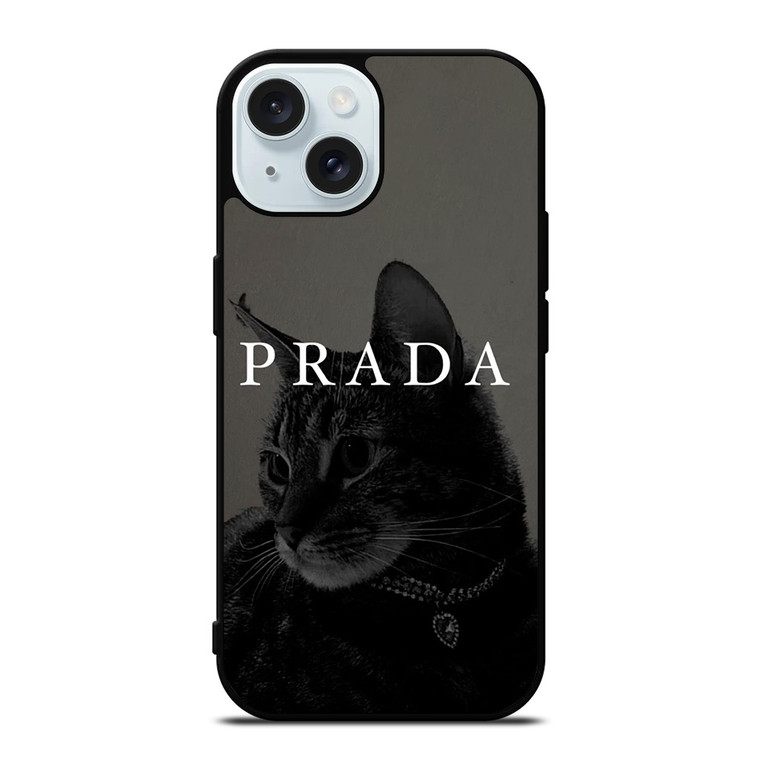 PRADA LOGO CAT iPhone 15 Case Cover